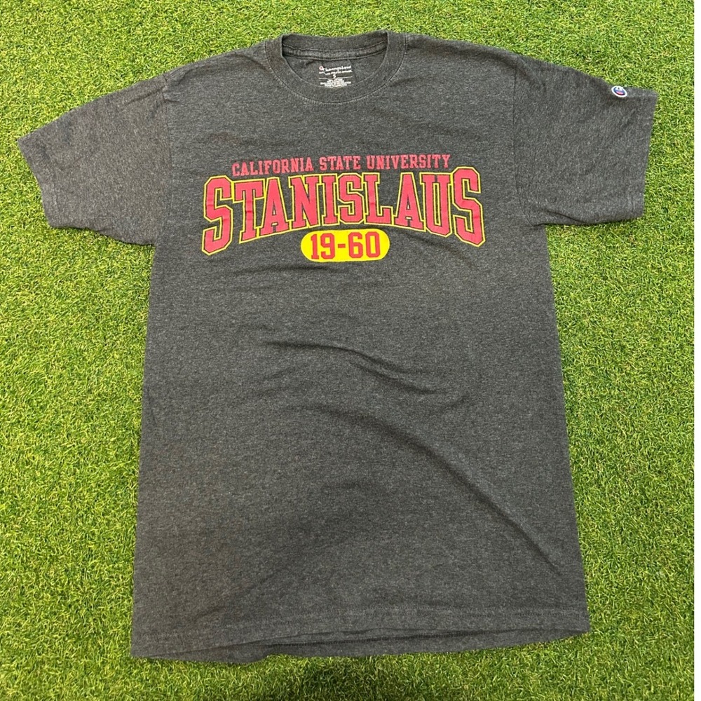California State University Stanislaus T-Shirt Mens Small Grey Heather